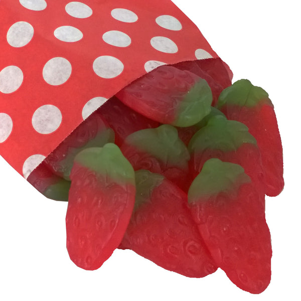 Giant Strawberries Yummy Fruity Vegetarian Gummy Sweets Strawberry