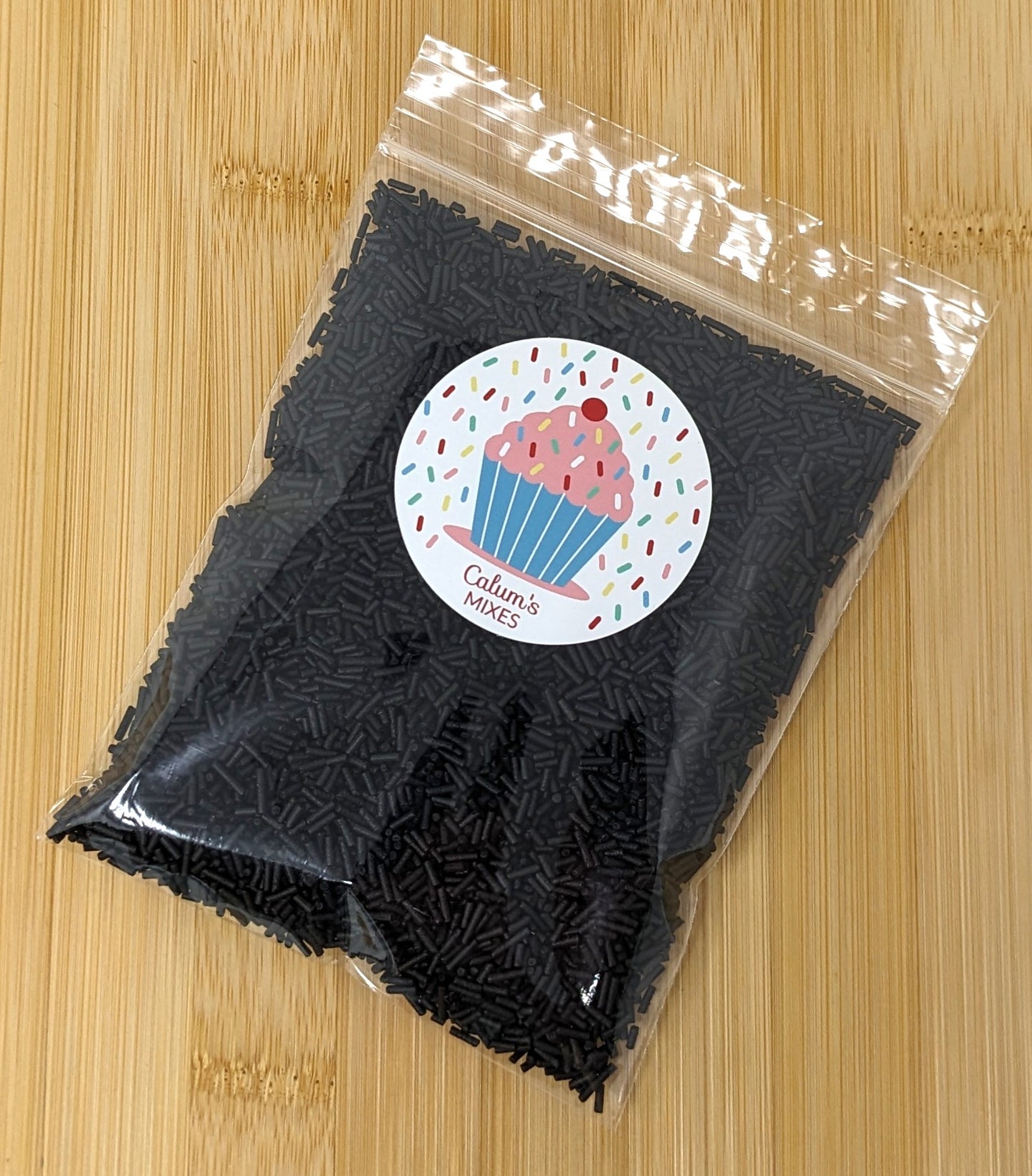 Black Sugar Strands Cake Sprinkles