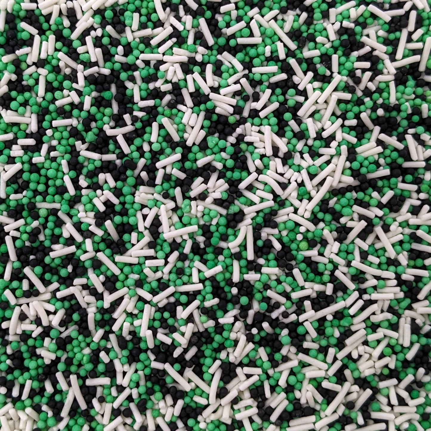 Green, Black & White Mix Cake Sprinkles