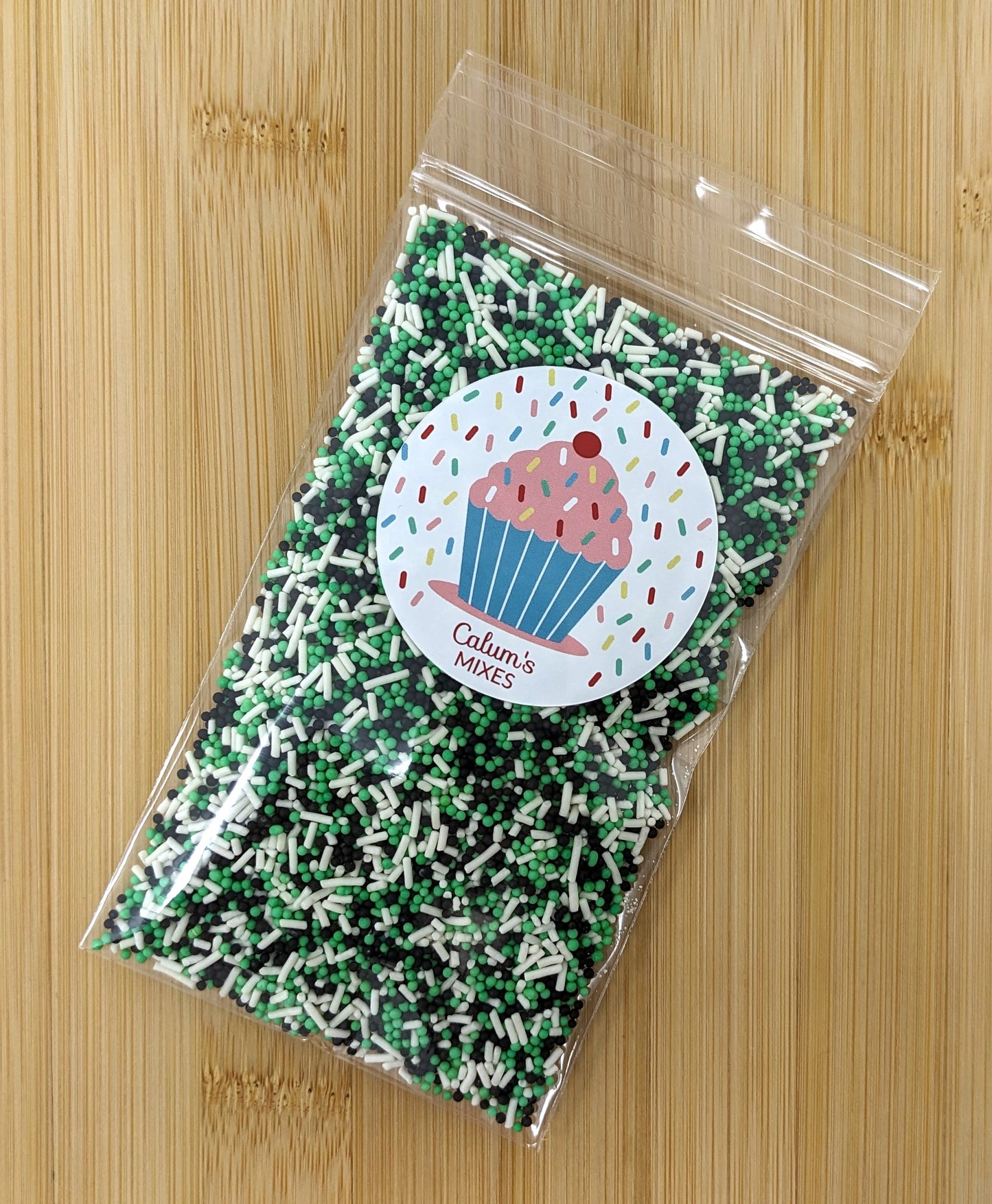 Green, Black & White Mix Cake Sprinkles