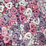 Glimmer Hearts Mix Cake Sprinkles