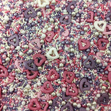Glimmer Hearts Mix Cake Sprinkles