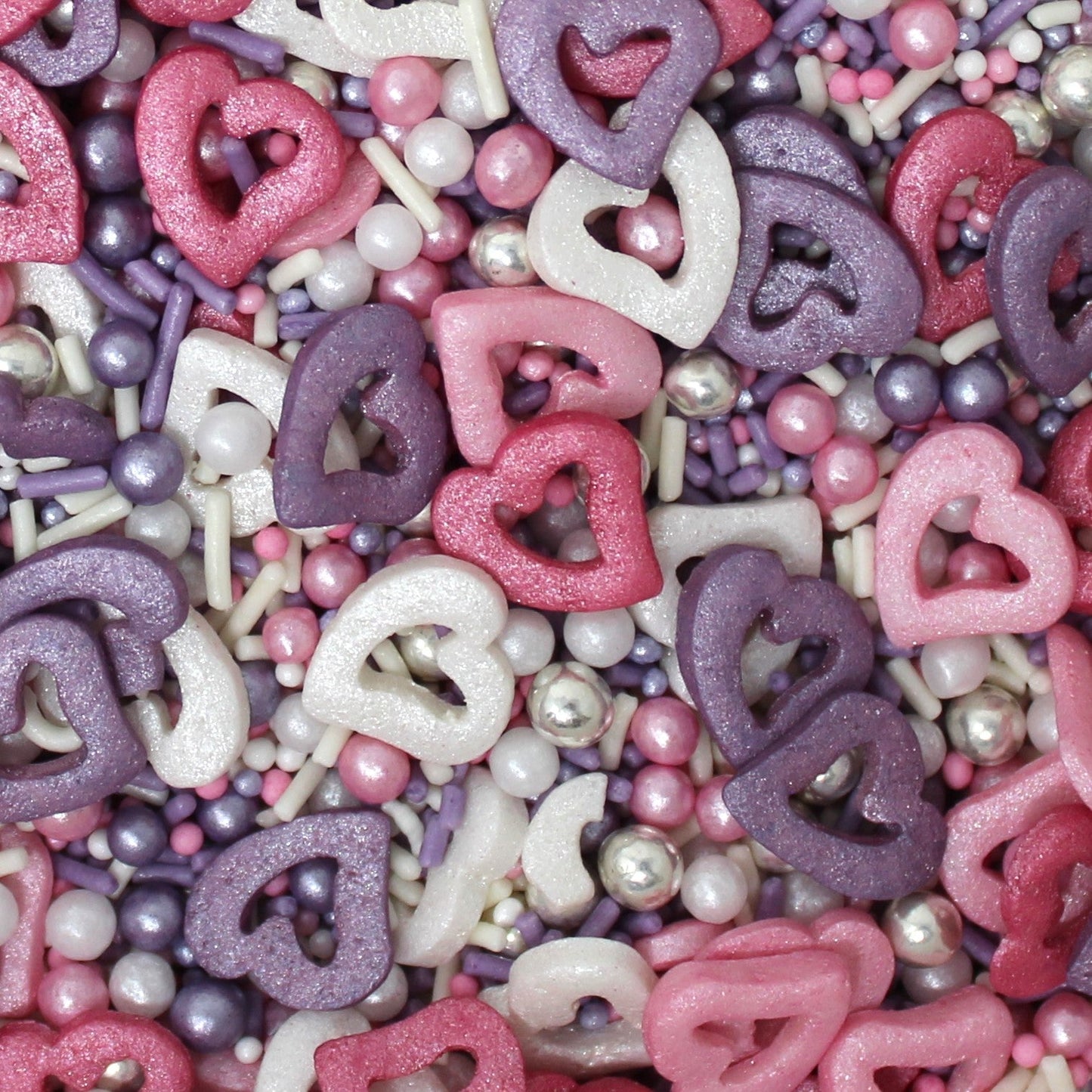 Glimmer Hearts Mix Cake Sprinkles