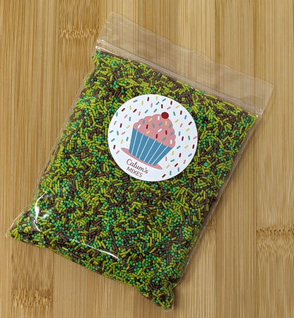 Green & Brown Cake Sprinkles