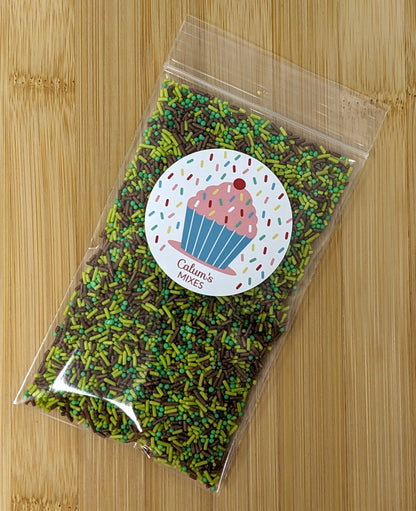 Green & Brown Cake Sprinkles