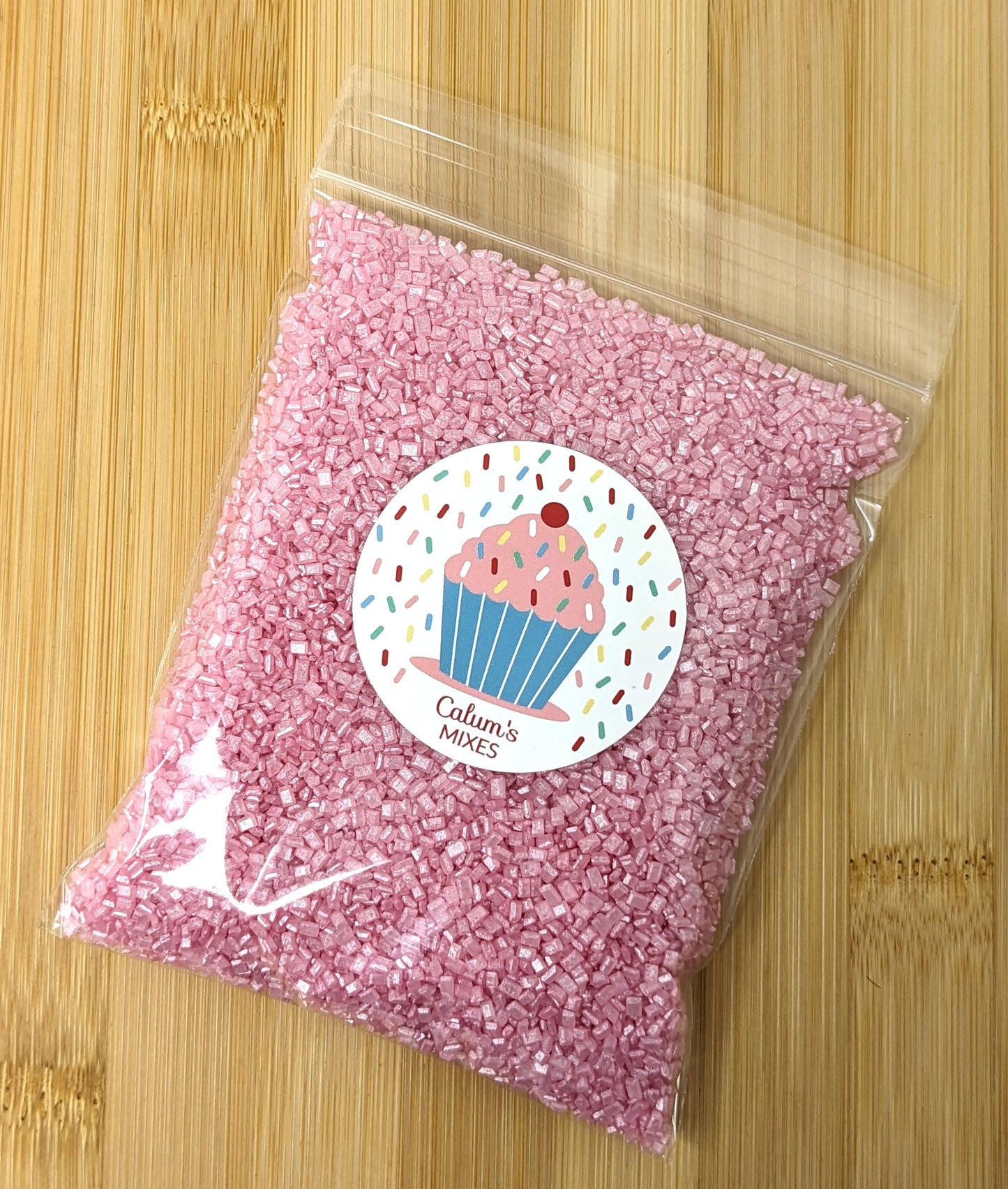 Pink Glimmer Sugar Cake Sprinkles