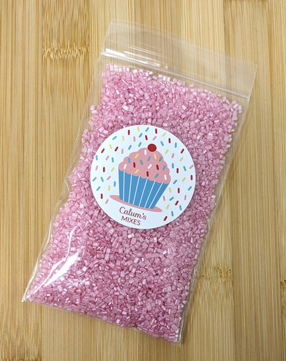 Pink Glimmer Sugar Cake Sprinkles
