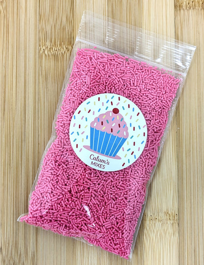 Pink Sugar Strands Cake Sprinkles