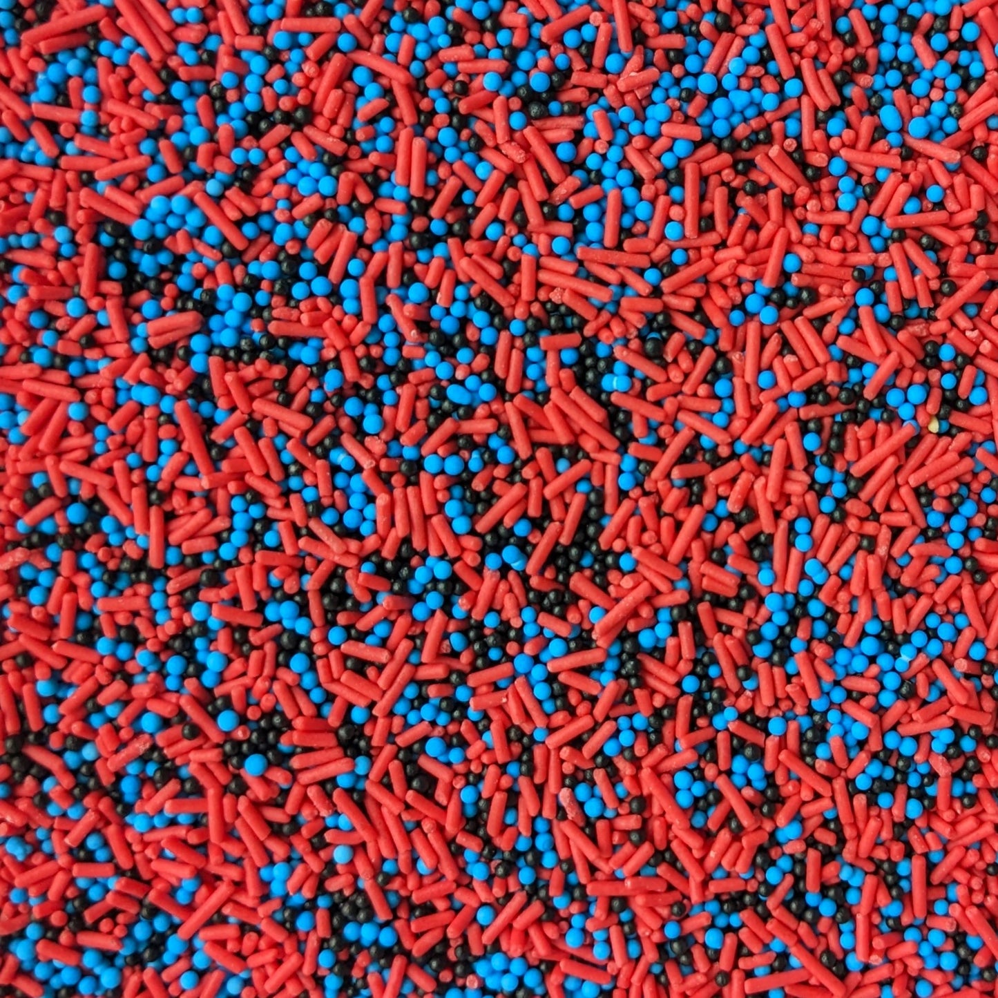 Red, Black & Blue Mixed Cake Sprinkles