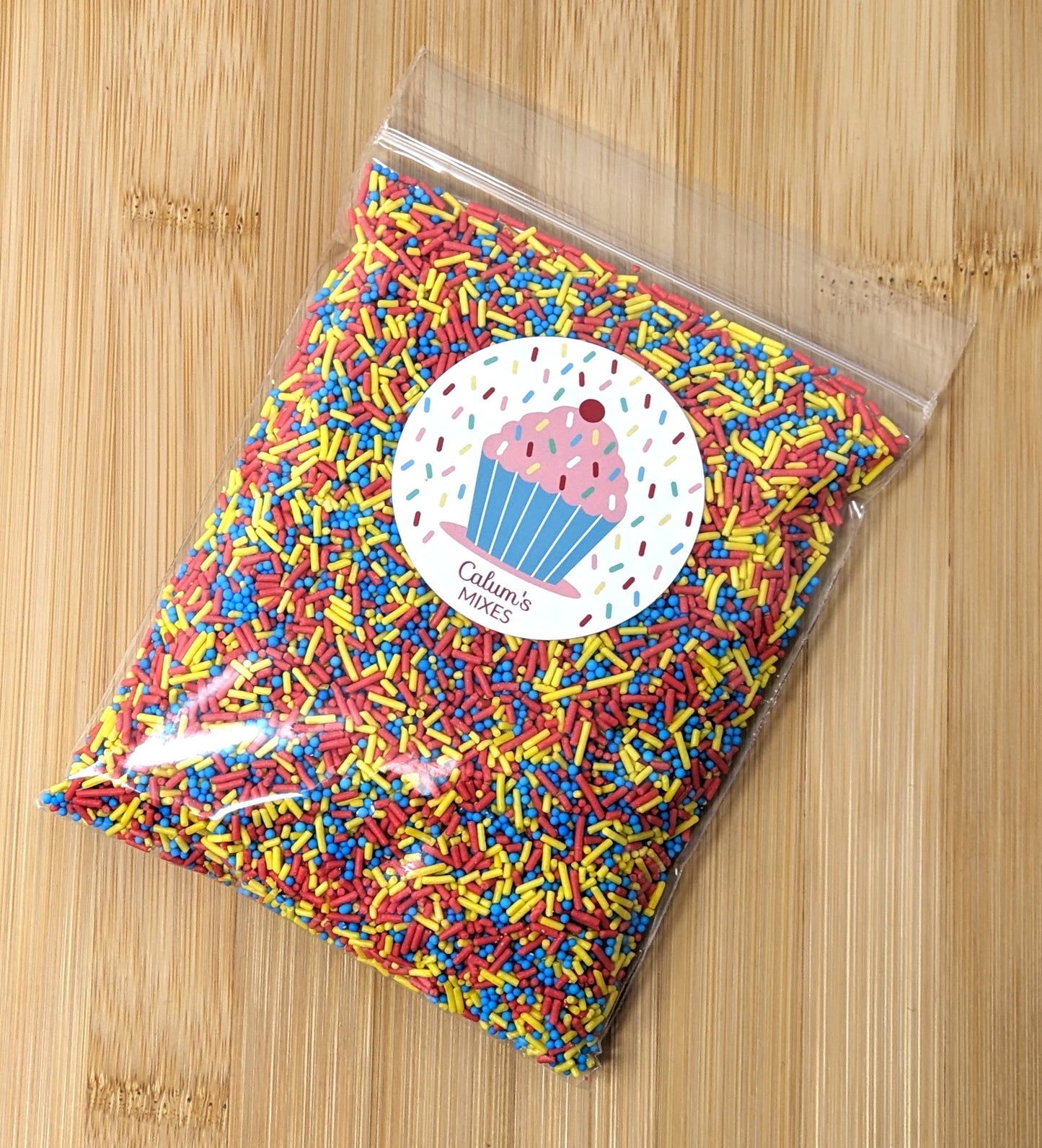 Red, Yellow & Blue Mix Cake Sprinkles