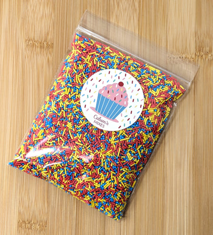 Red, Yellow & Blue Mix Cake Sprinkles