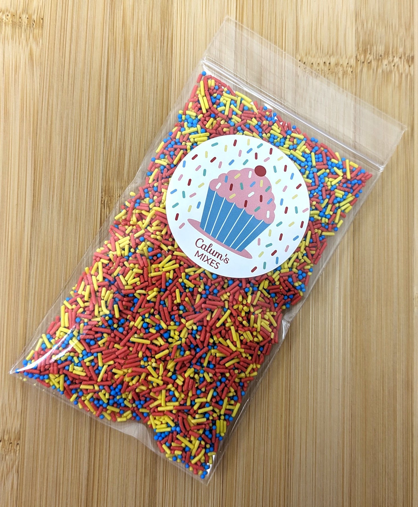 Red, Yellow & Blue Mix Cake Sprinkles