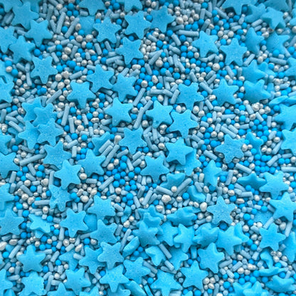 Blue Stars Mixed Cake Sprinkles