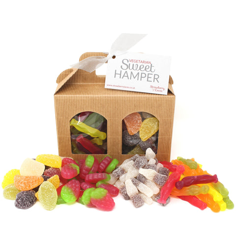 Vegetarian Sweet Hamper Box - Small - Strawberry Laces Sweet Shop